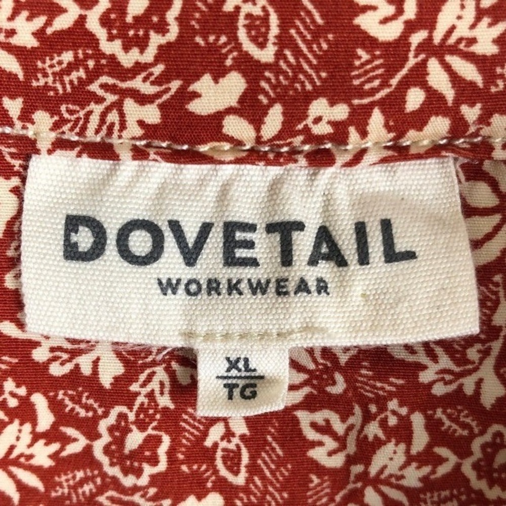 DOVETAIL Workwear Tori Short Sleeve Floral Shirt Women's XL Rust Orange FS3188 - Picture 5 of 9